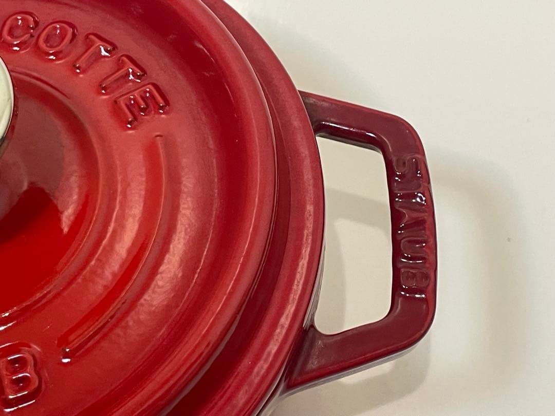 ストウブ　ココット 14cm チェリー　鍋敷きセット