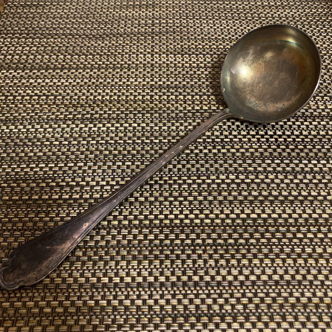 レードル　フランス製　アンティーク　銀メッキ