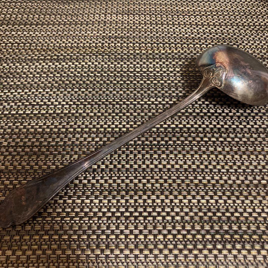 レードル　フランス製　アンティーク　銀メッキ