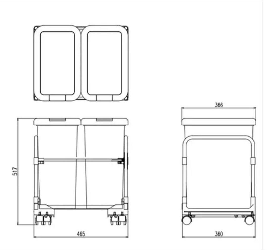 LIXIL ダストワゴン WDP045 3901857 新品 未使用 キッチン
