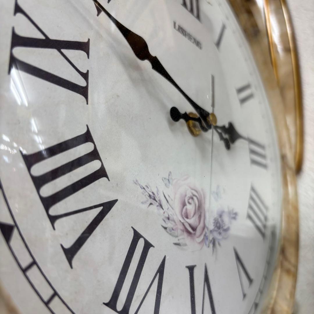 マーブル風両面時計 静音時計 おしゃれ