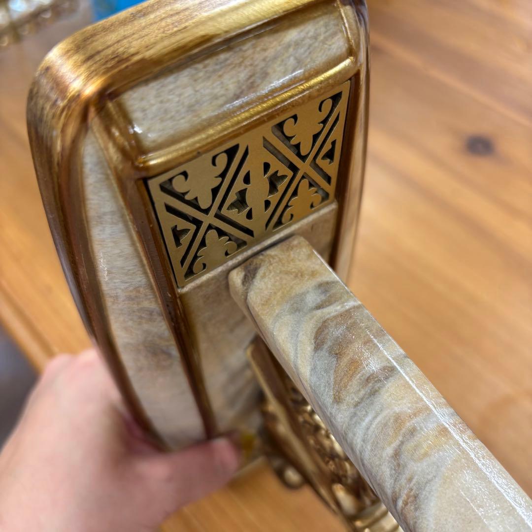 マーブル風両面時計 静音時計 おしゃれ