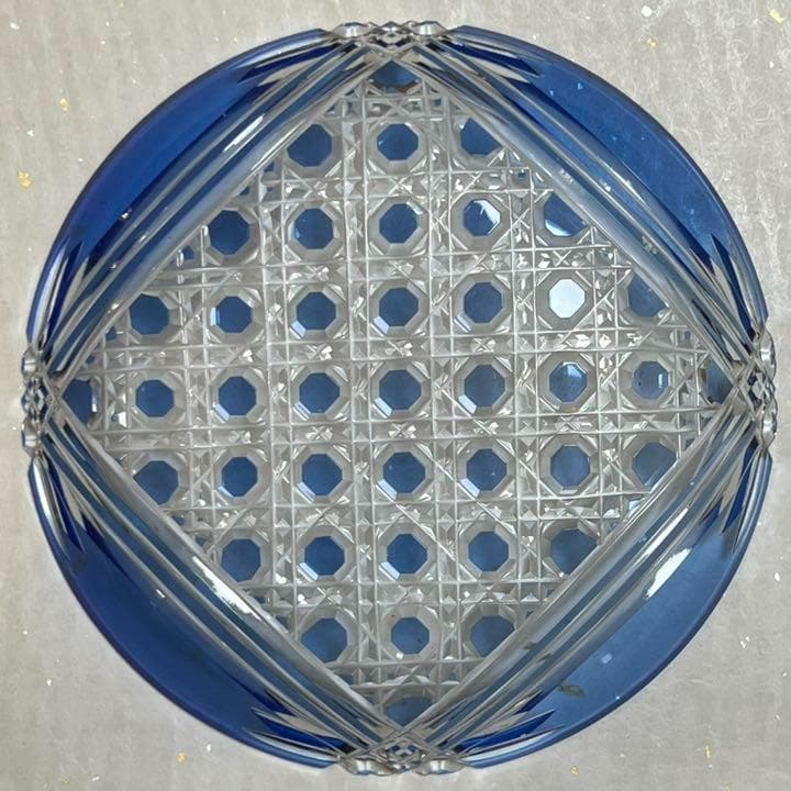 カガミクリスタル　祥瑞切子　銘々皿5枚セット