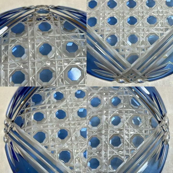 カガミクリスタル　祥瑞切子　銘々皿5枚セット