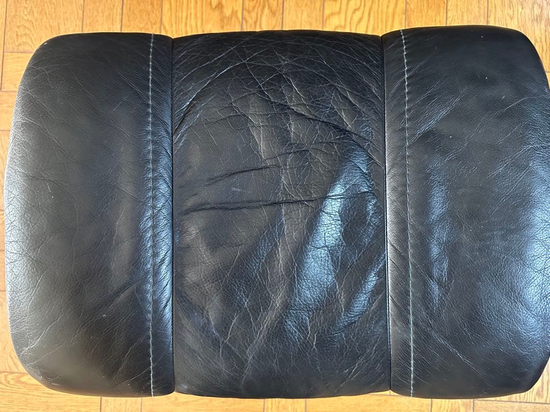 【値下げ】EKORNES エコーネス　ブラックレザー リクライニングソファ