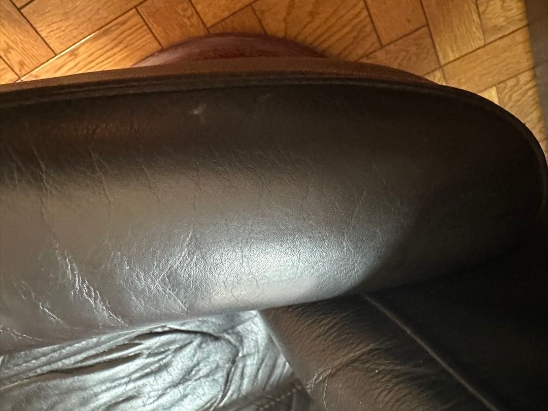 【値下げ】EKORNES エコーネス　ブラックレザー リクライニングソファ