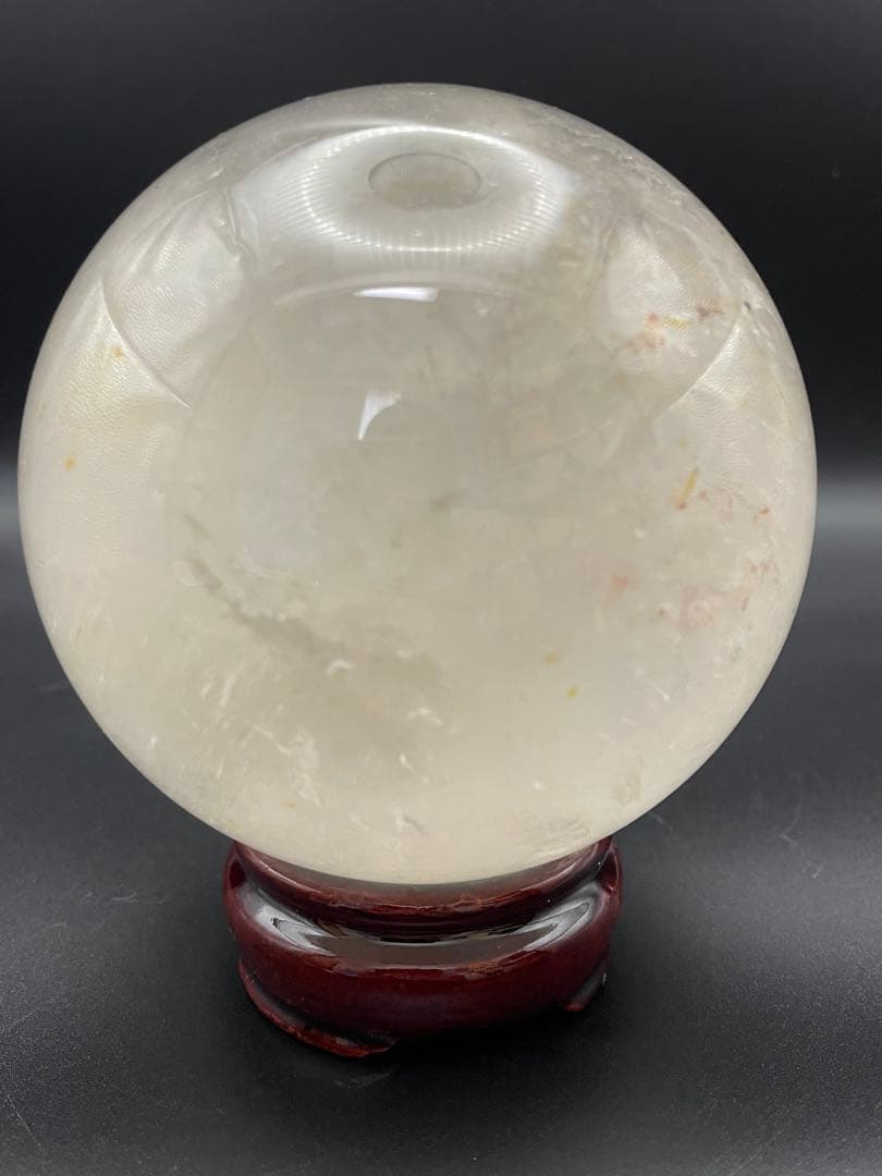 【ヒマラヤ水晶】天然石 丸玉 虹入り 約93.4mm 1165.5g セール中！