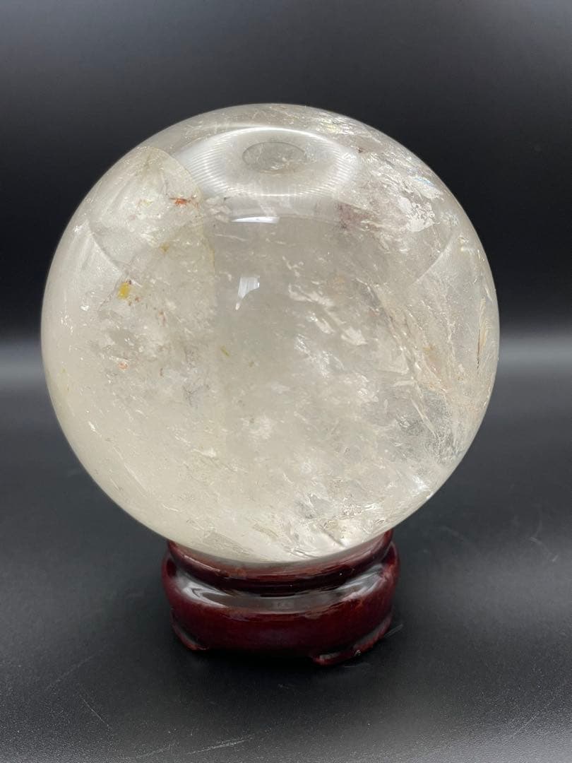 【ヒマラヤ水晶】天然石 丸玉 虹入り 約93.4mm 1165.5g セール中！