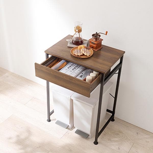 【幅60㎝】ごみ箱上ラック キッチンカウンター レンジ台 【ホワイト】