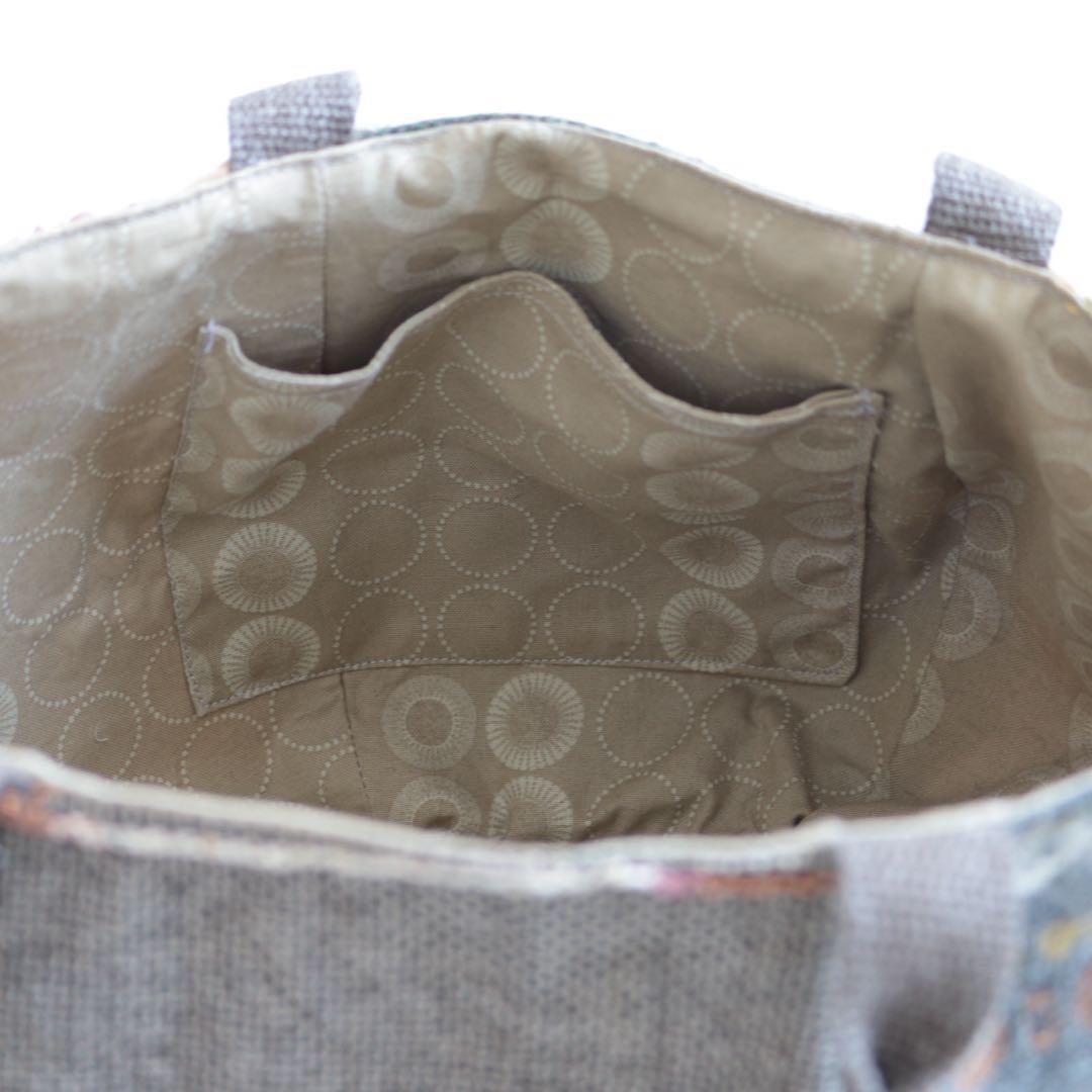 ハンドメイド パッチワーク ウール 刺繍 バッグ