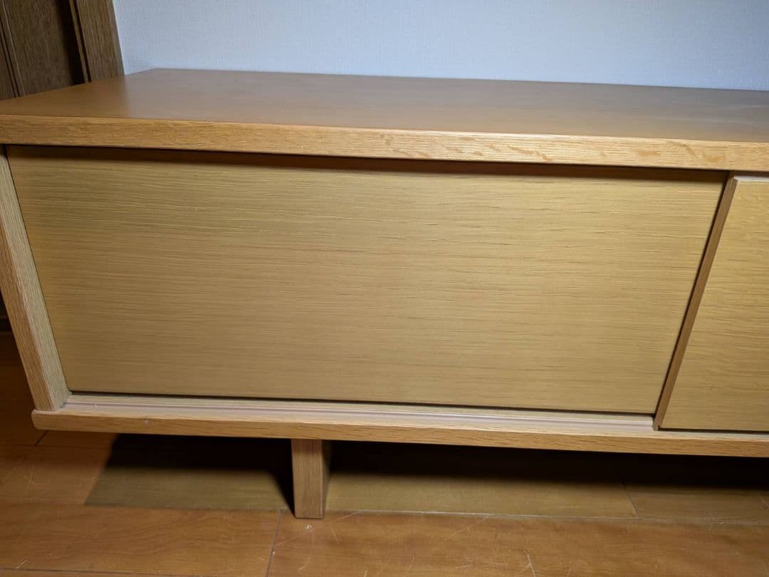 《送料込》無印良品 木製テレビボード オーク材 150 収納棚 TV台家具 廃盤