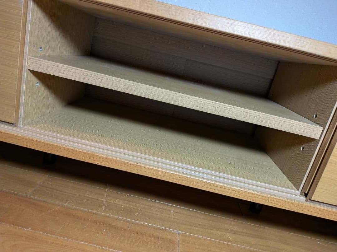 《送料込》無印良品 木製テレビボード オーク材 150 収納棚 TV台家具 廃盤