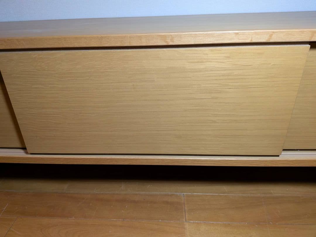 《送料込》無印良品 木製テレビボード オーク材 150 収納棚 TV台家具 廃盤