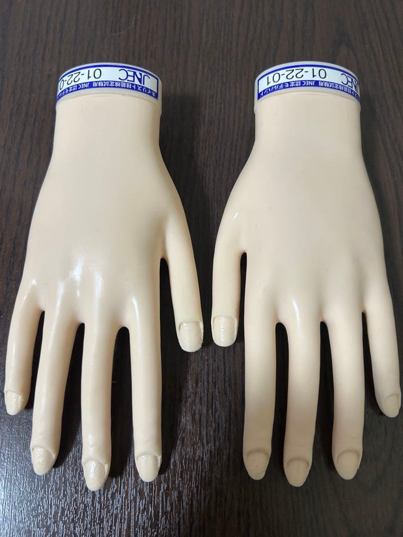 認定モデルハンド　本番用　骨折無し　専用チップ、キューティクルシールセット
