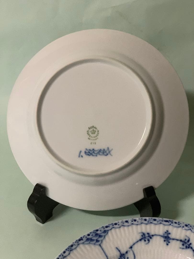 はたこ様専用、ブルーフルーテッドハーフレースシリーズ7点セット