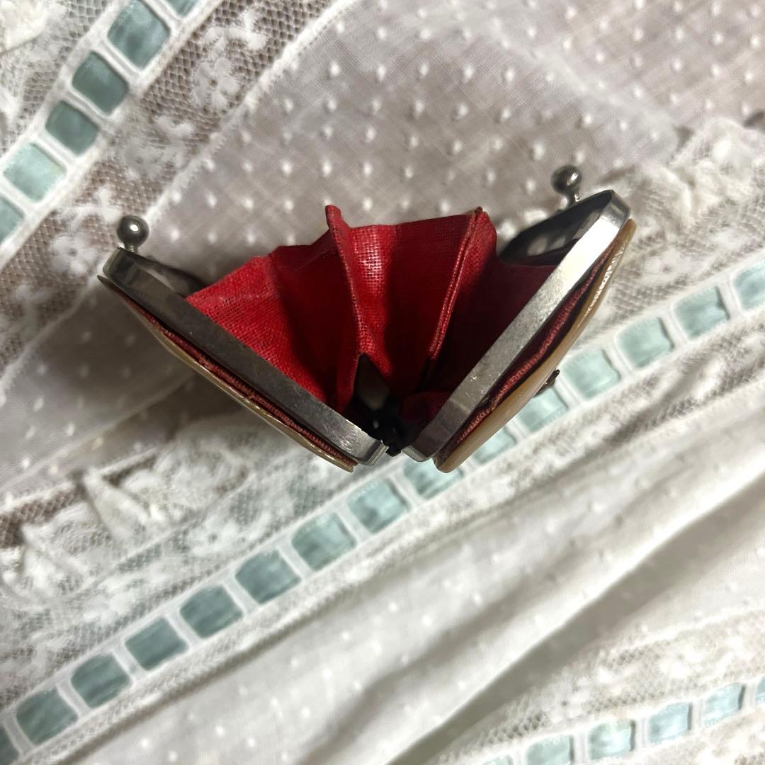 フランス アンティーク マザーオブパール エンジェル　がま口 財布