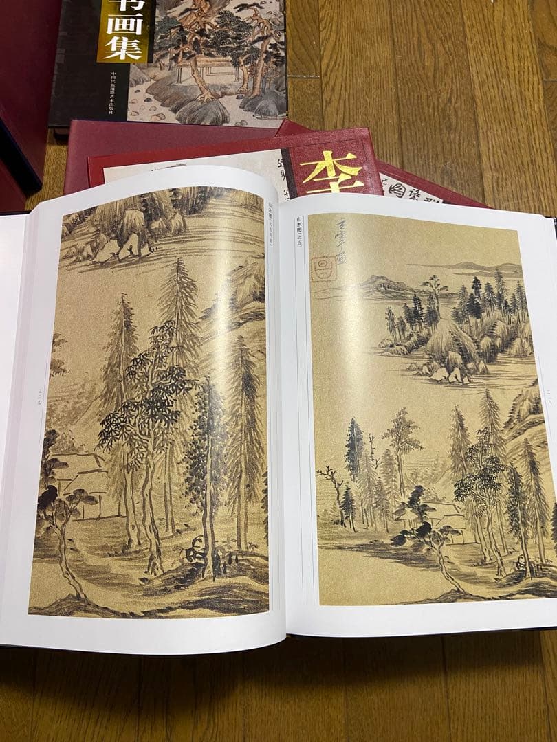 中国 書画作品集 上下二巻入り 図録 呉昌碩 張大千 斎白石他 全14