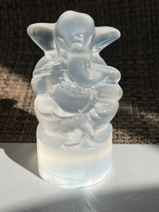 0117145 高品質　天然石セレナイトガネーシャ50＊97ミリ