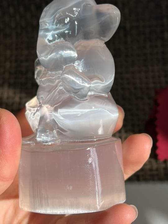 0117145 高品質　天然石セレナイトガネーシャ50＊97ミリ