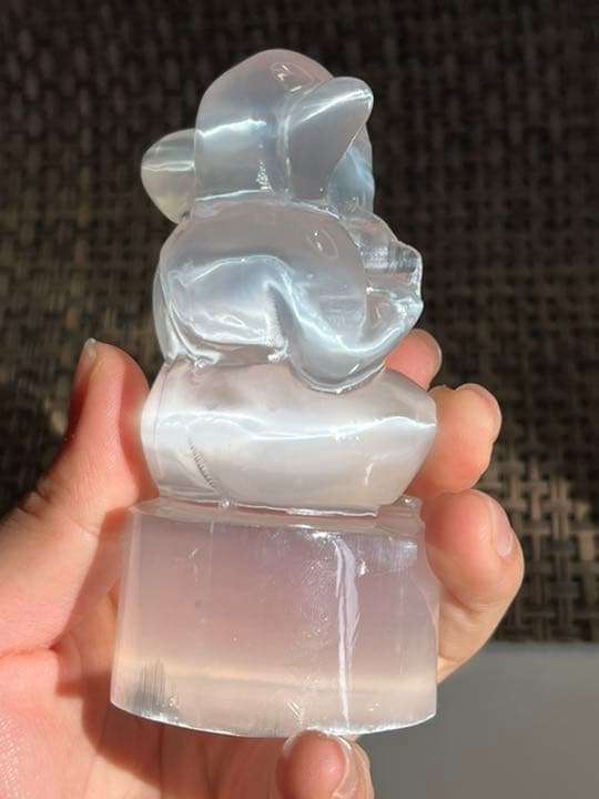 0117145 高品質　天然石セレナイトガネーシャ50＊97ミリ