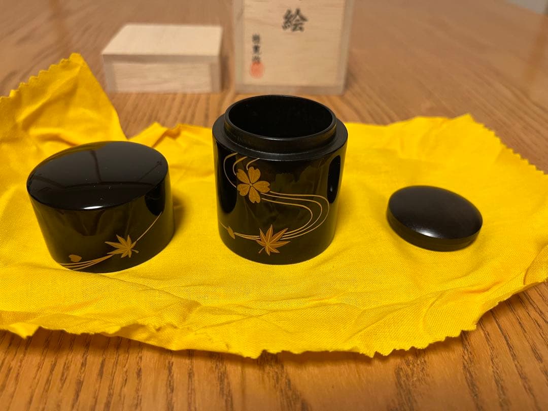 ★手元供養★骨壷★桂寛作★蒔絵入り★伝統工芸品★漆塗製★