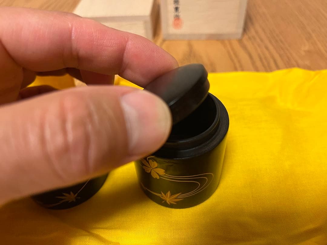 ★手元供養★骨壷★桂寛作★蒔絵入り★伝統工芸品★漆塗製★