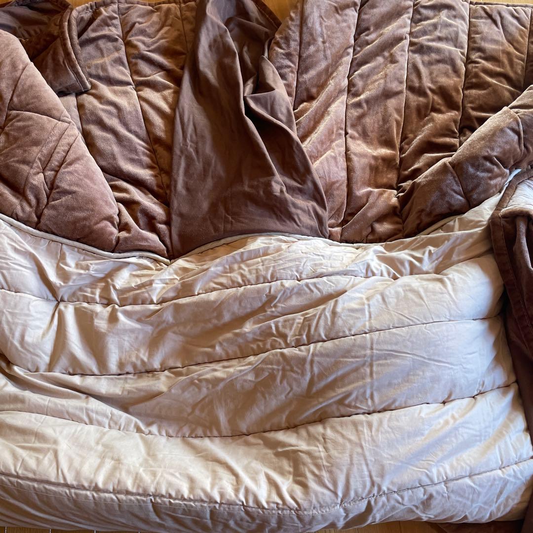 こたつ布団　ブラウン　ダイニングテーブルこたつ用　　236✖️296