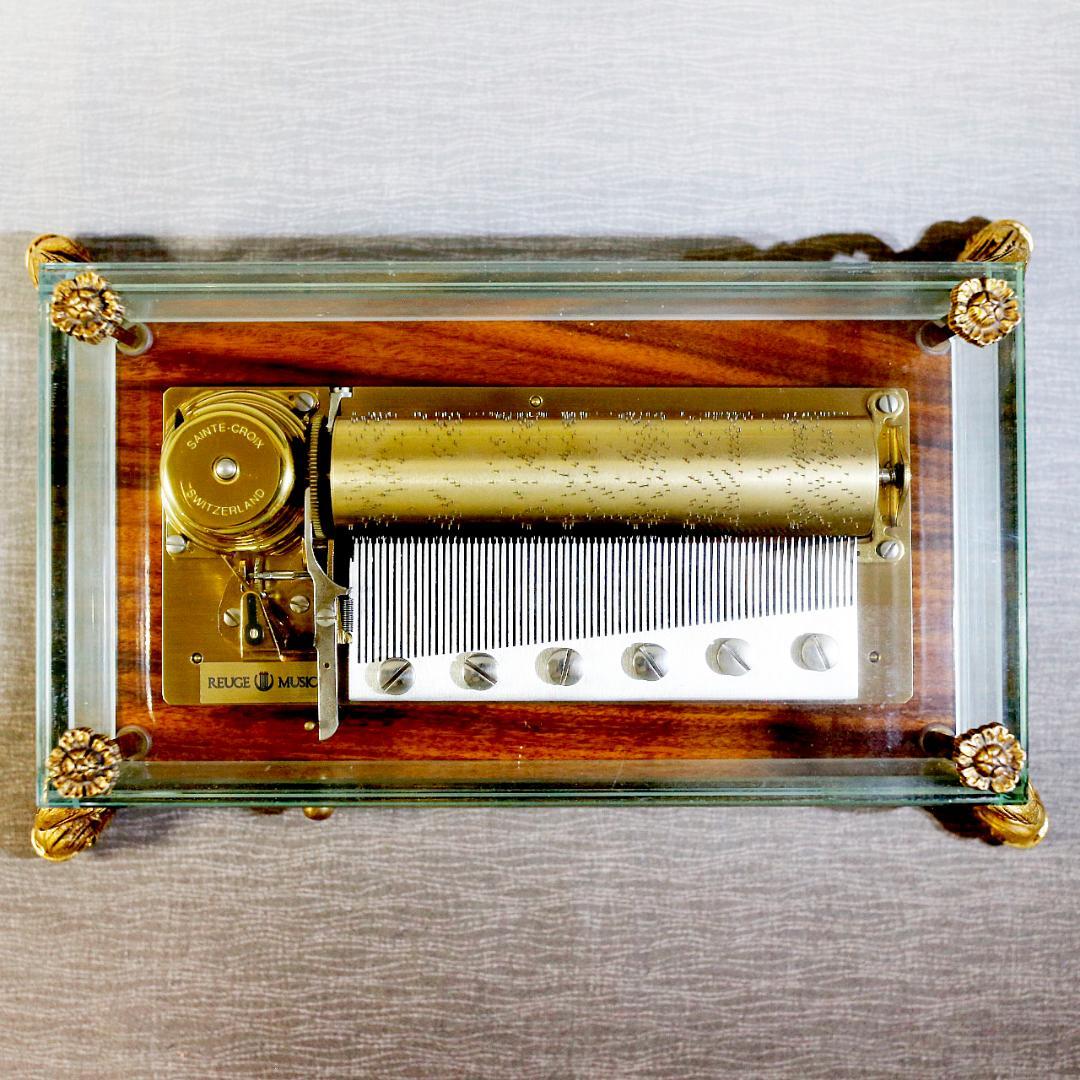 リュージュ 高級オルゴール クリスタル ７２弁 ベートーベン ３メロディー