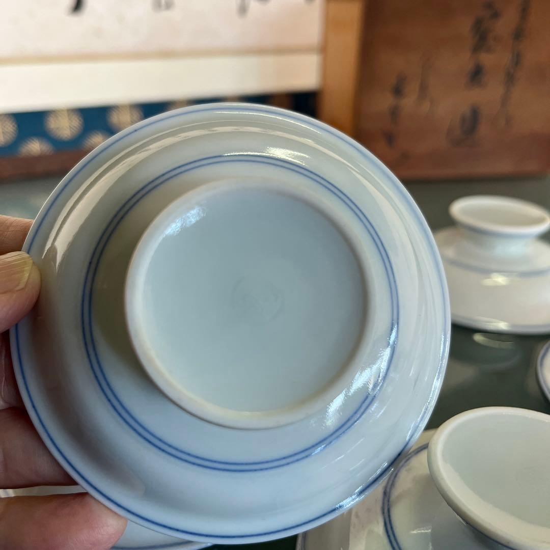 清水焼 加藤雲泉 青華間取花文 突出皿5枚（D） - メルカリ