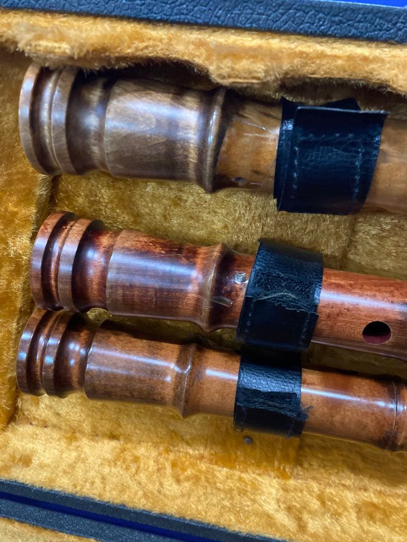 G）尺八 銘木尺八 蝴蝶 ★ 竹製 伝統和楽器 6本セット