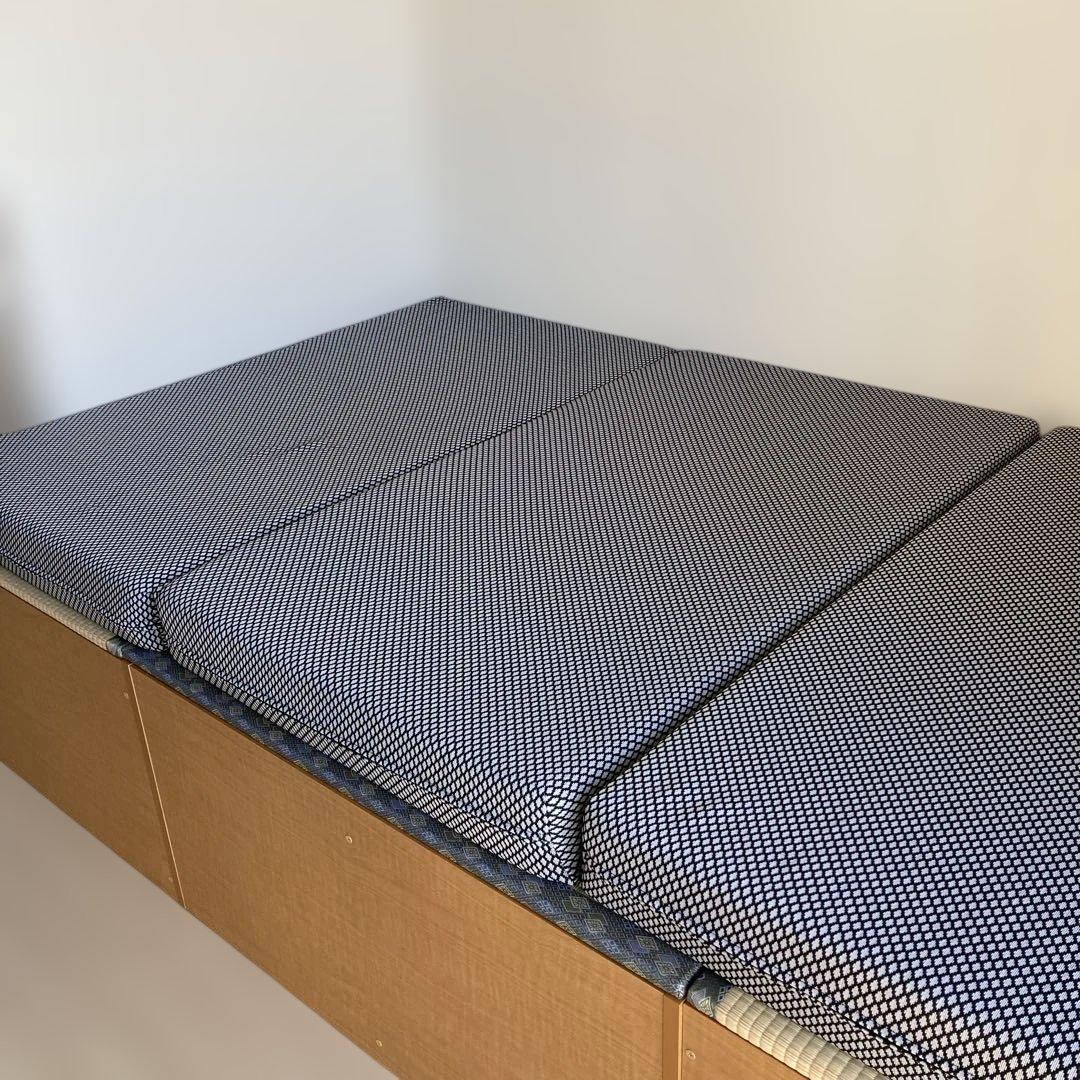 【マニフレックス】三つ折りマットレス　　ウイング セミダブル　旧モデル　ブラック