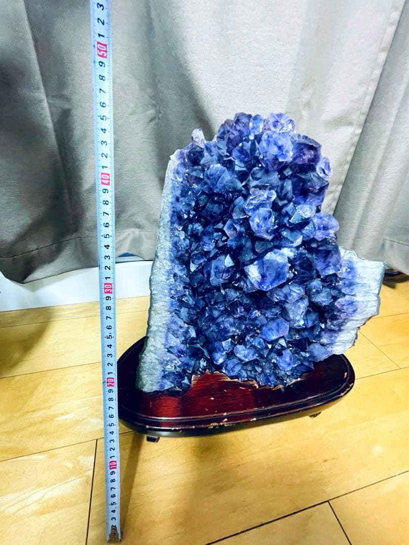 アメジスト原石　ゲーサイトアメジスト　紫水晶　置物　重さ14kg　鑑賞石