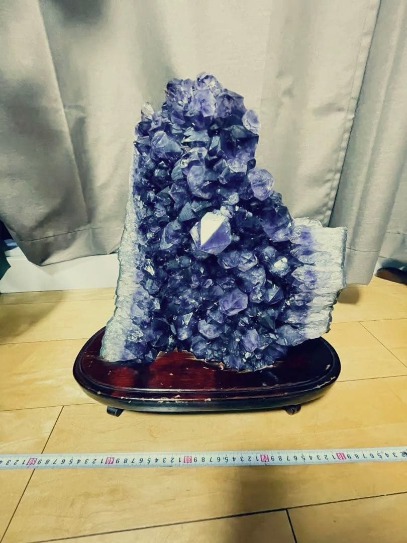 アメジスト原石　ゲーサイトアメジスト　紫水晶　置物　重さ14kg　鑑賞石