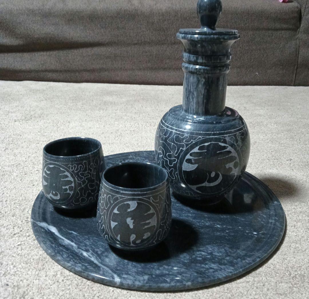 大理石 茶器 セット 湯呑み 酒器 中国 台湾 - メルカリ