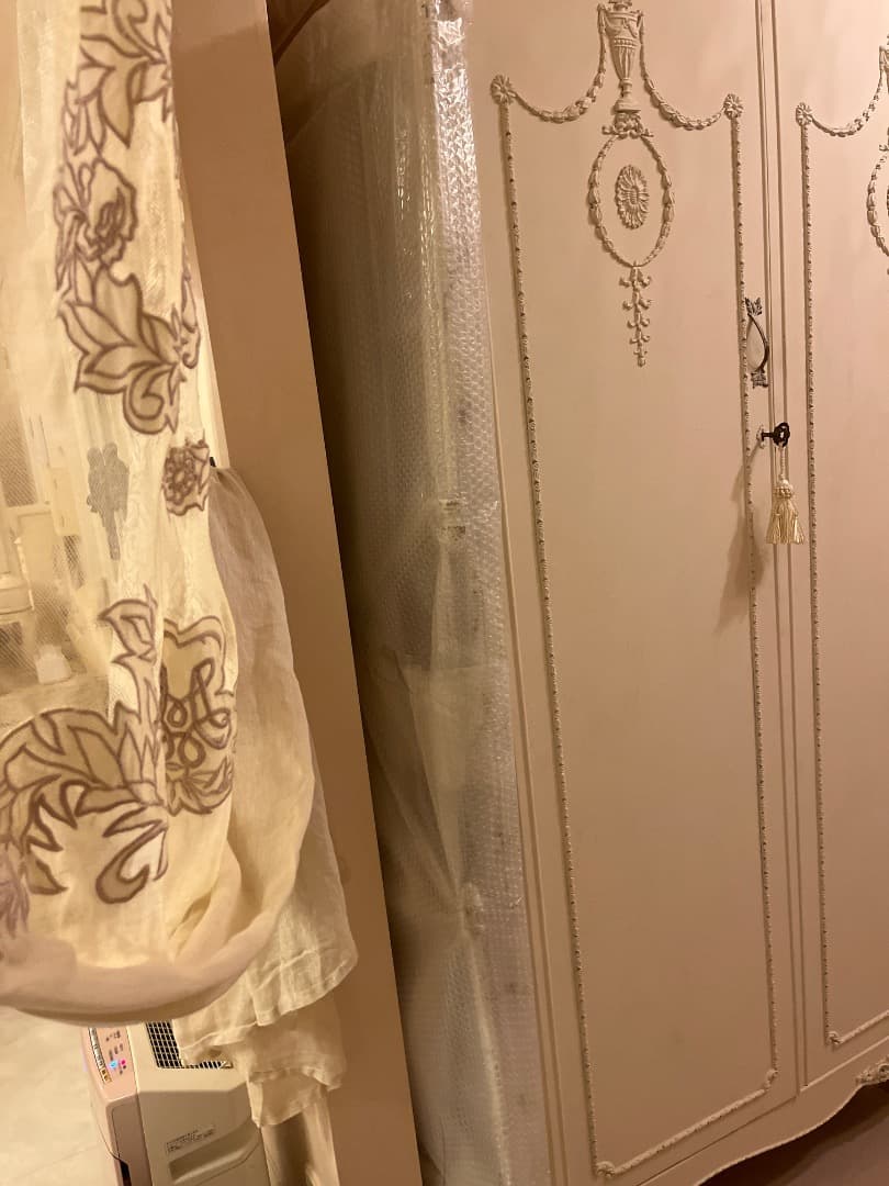 フランスアンティークレアサイズ160センチアイアンベビ－ベッド