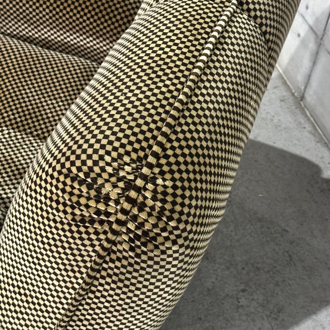 ✦70’s✦昭和レトロ 千鳥格子 1人掛けソファ｜昭和レトロ ミッドセンチュリー