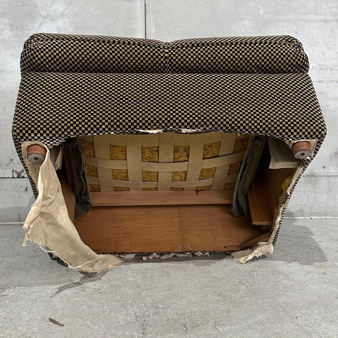 ✦70’s✦昭和レトロ 千鳥格子 1人掛けソファ｜昭和レトロ ミッドセンチュリー