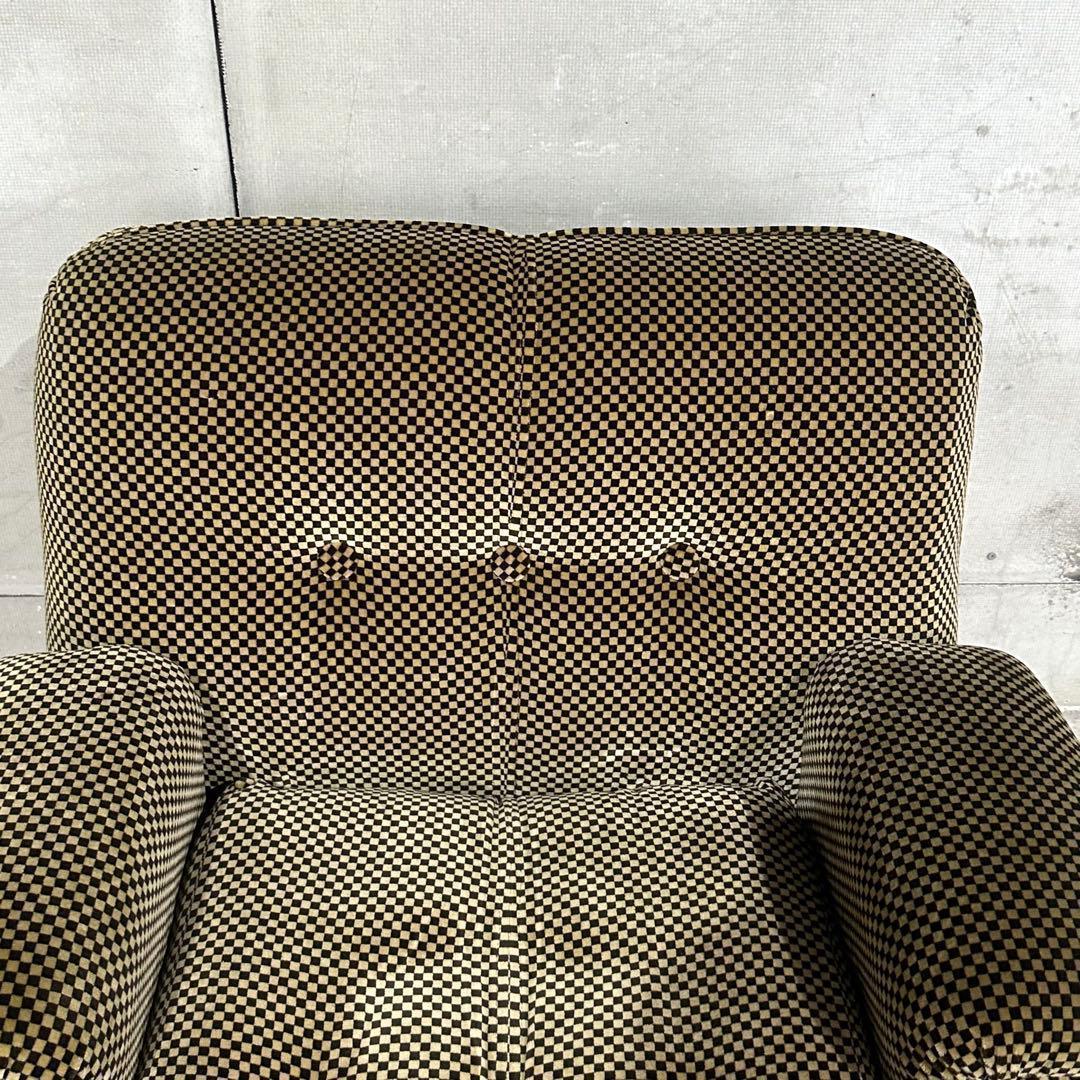 ✦70’s✦昭和レトロ 千鳥格子 1人掛けソファ｜昭和レトロ ミッドセンチュリー