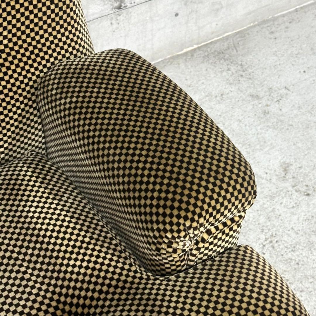 ✦70’s✦昭和レトロ 千鳥格子 1人掛けソファ｜昭和レトロ ミッドセンチュリー