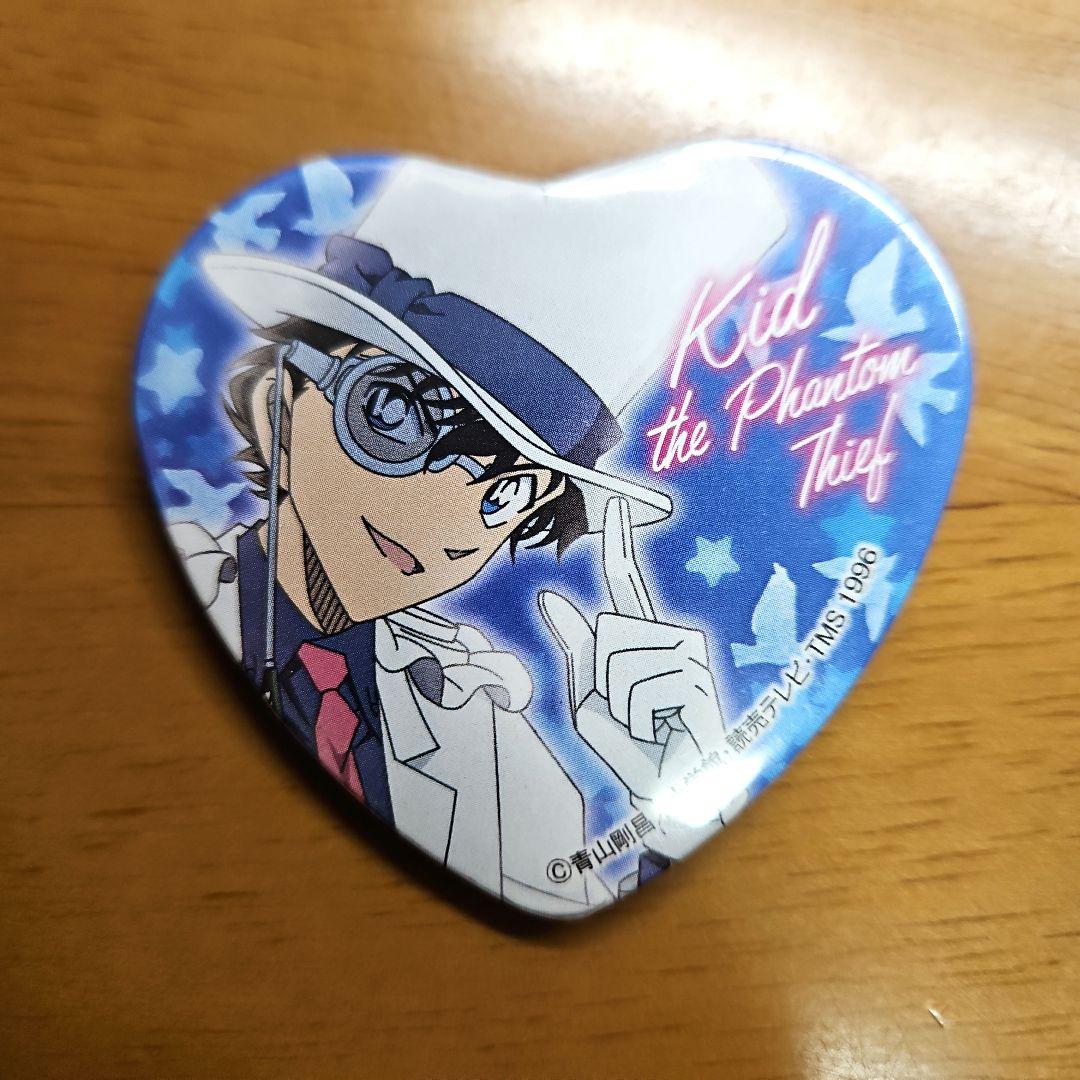 名探偵コナン 怪盗キッド ハート缶バッジ - メルカリ