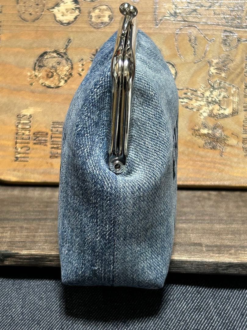 リメイクデニムステンシルがま口ちゃん　No.802