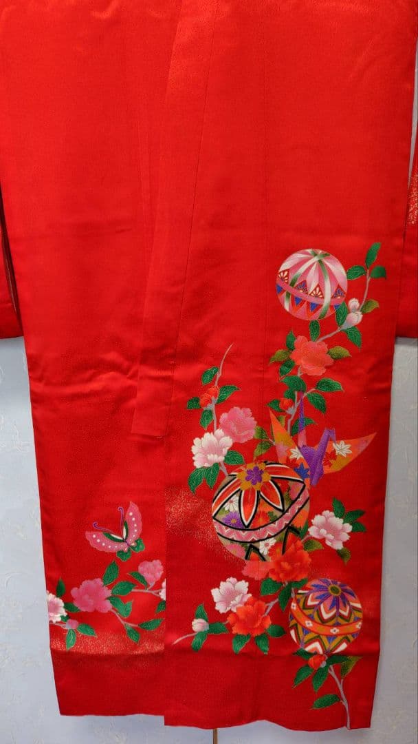 RK550子供着物7歳前後用着丈132センチ裄丈57センチ正絹綺麗美品