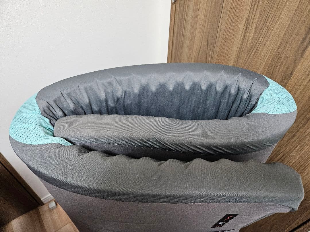 シングルエアーマットレス グレー 水色