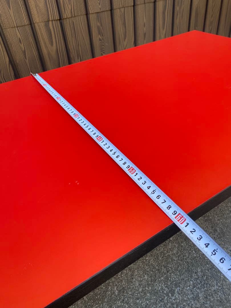 赤いローテーブル　折りたたみ式　180 長方形テーブル　長机　会議　宴会　中華