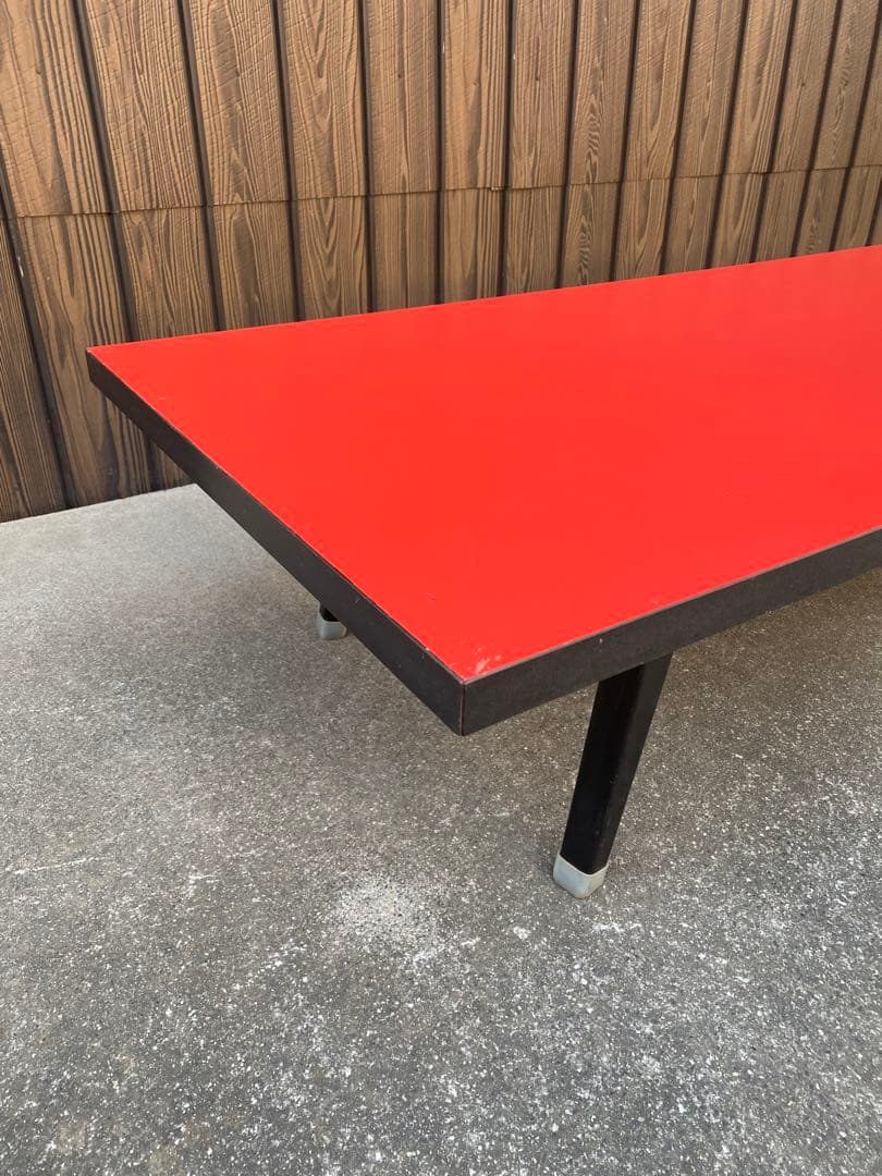 赤いローテーブル　折りたたみ式　180 長方形テーブル　長机　会議　宴会　中華