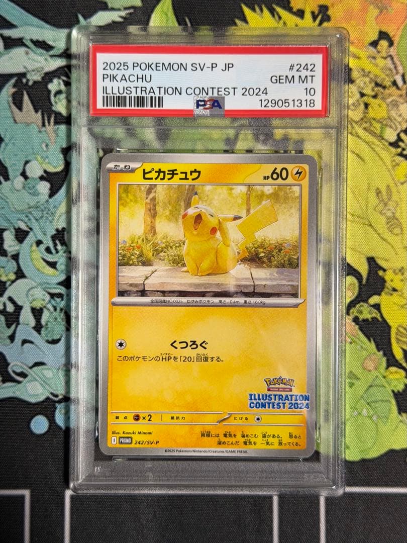 PSA10 ピカチュウ プロモ 242/SV-P イラストコンテスト2024
