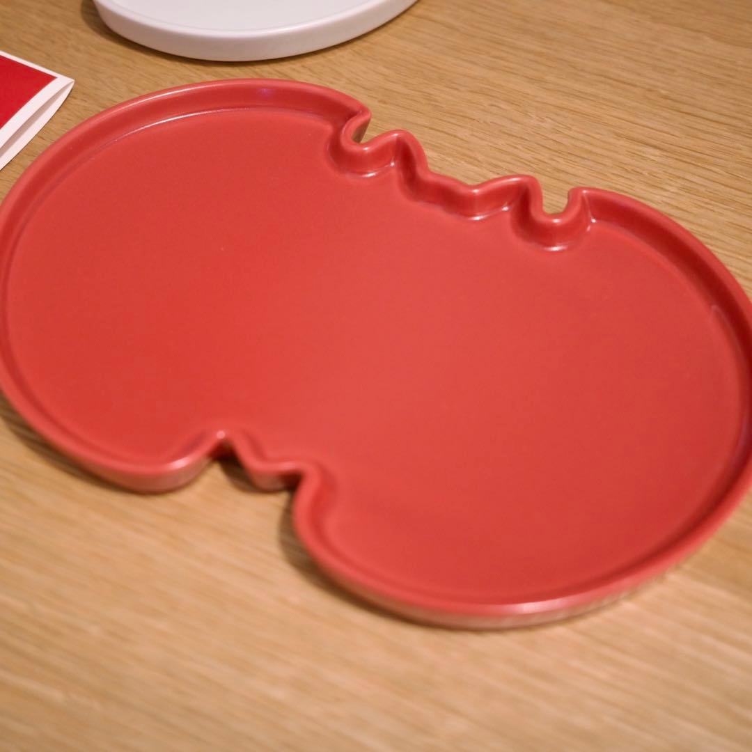 福砂屋カステラ　400周年記念 波佐見焼 蝙蝠型 　紅白皿