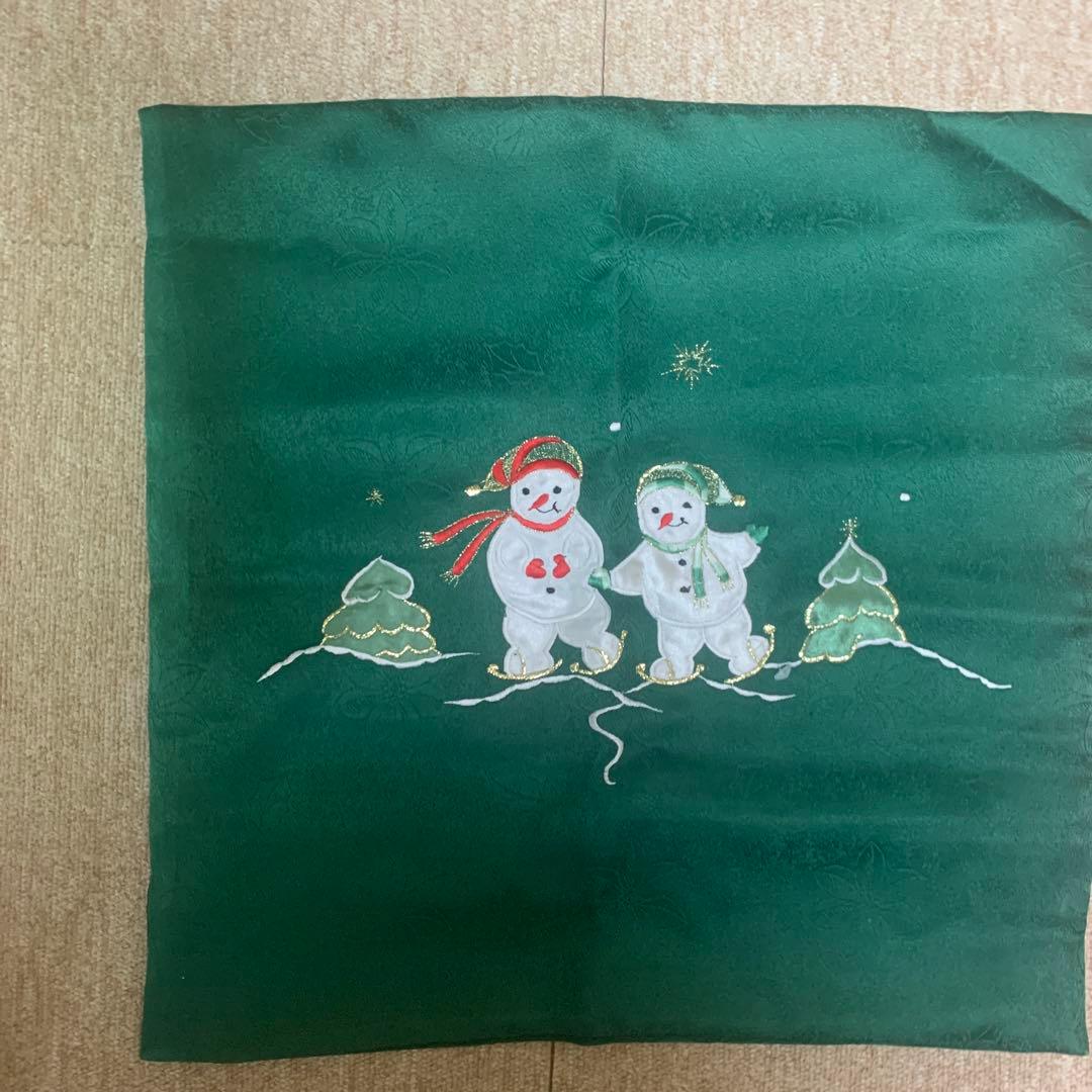 クッションカバー クリスマス 刺繍
