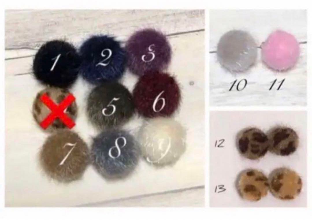 リボン　ヒョウ柄　ピアス　ハンドメイド