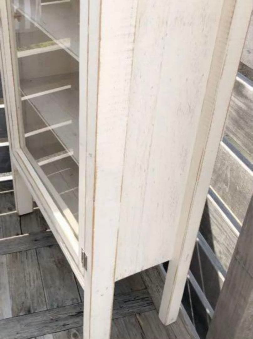 R*e様 【素敵なシャビー棚】キャビネット／食器ディスプレイ棚　ヴィンテージ